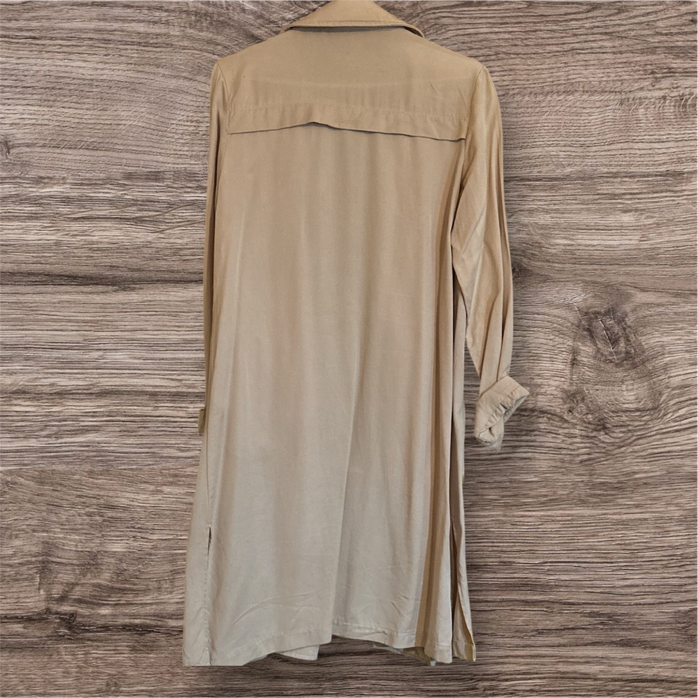 Collared Beige Long duster - Picture 2 of 3